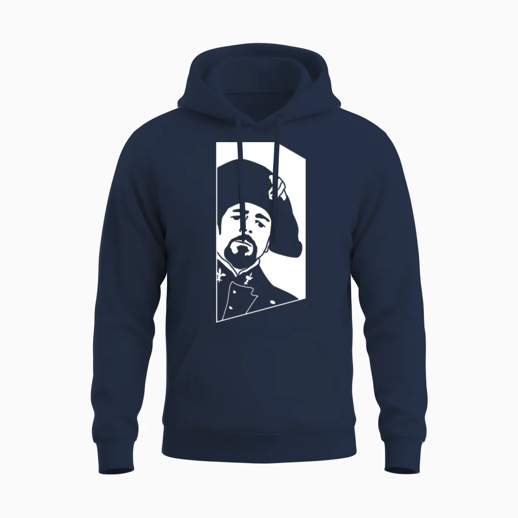 Javert Les Mis Fandom Meme Design Unisex Hoodie in Navy