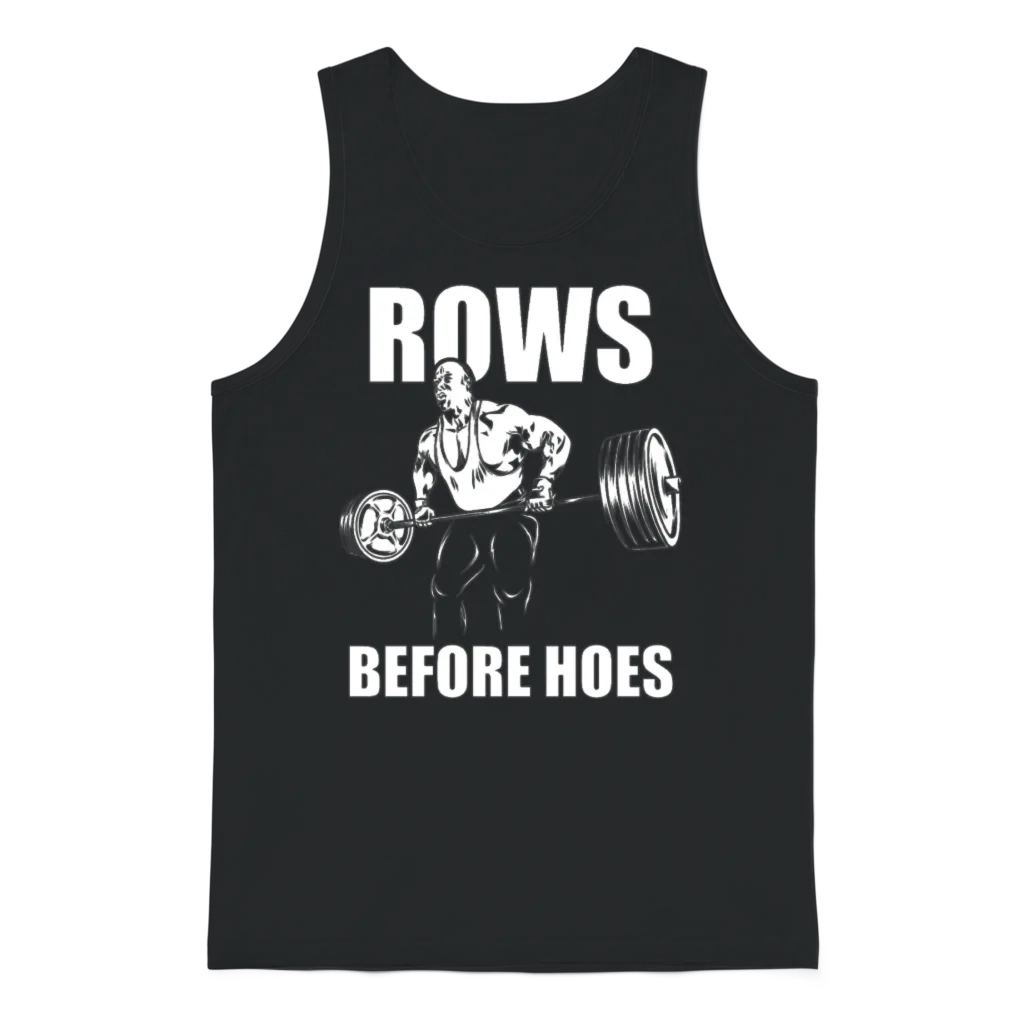 Rows Before Hoes Ronnie Coleman Unisex Tank Top - Black