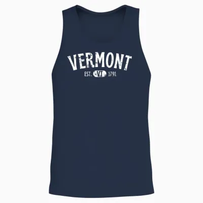 Vermont Retro Vintage Vt Unisex Tank Top - Navy