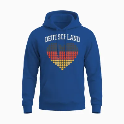 Deutschland Flagge Als Herz Unisex Hoodie - Royal