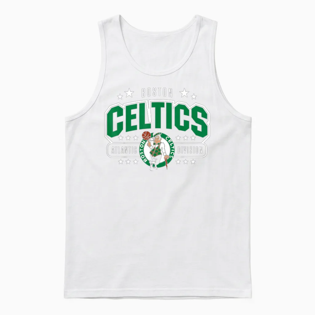 Nba - Boston Celtics Gewölbte Atlantic Division Unisex Tank Top in White