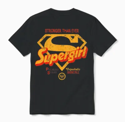 Dc Comics Supergirl Stronger Than Ever Unisex T-Shirt - Black