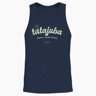 Tatajuba Beach Retro Unisex Tank Top - Navy