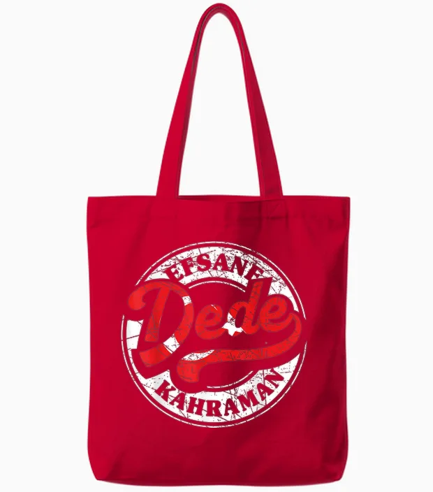 Bester Dede Der Welt Türkischer Opa Großvater Türkei Retro Tote Bags in Red