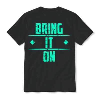 Bring It On! Fitness Workout Workout Pumps Motto Unisex T-Shirt - Black