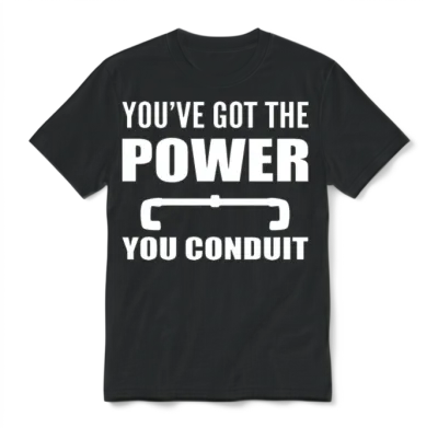 Funny Electrician Unisex T-Shirt - Black