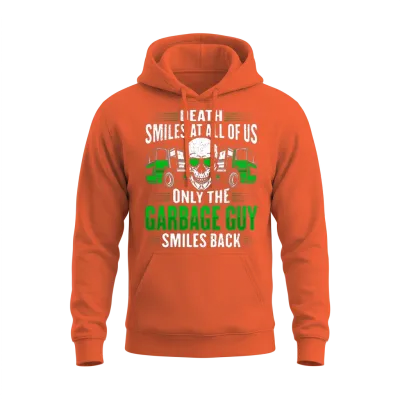 Garbage Truck Costume for a Garbage Guy Unisex Hoodie - Orange