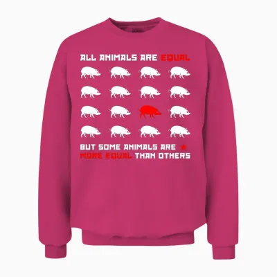 All Animals Are Equal 2 (dark) Unisex Sweatshirt - Heliconia