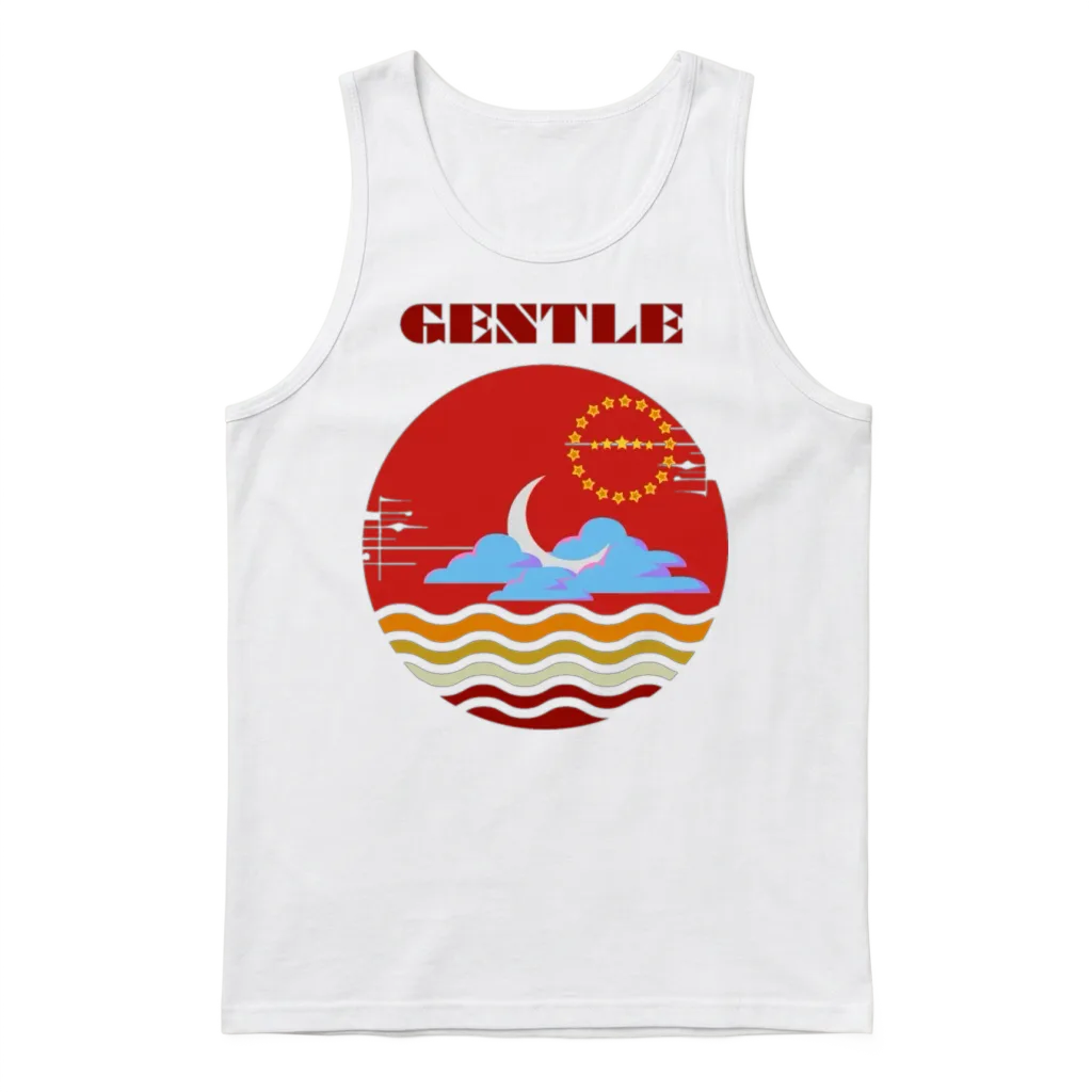 Classic Retro Sunset โ Summer & Beach Unisex Tank Top - White