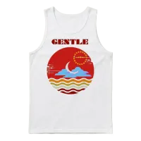 Classic Retro Sunset — Summer & Beach Unisex Tank Top - White – 1