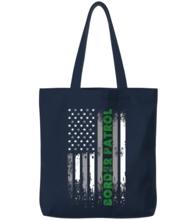 Border Patrol Agent Thin Green Line Tote Bags - Navy