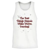 Dancing Girl Unisex Tank Top - White – 2
