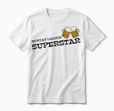 Sunday League Superstar Unisex T-Shirt - White