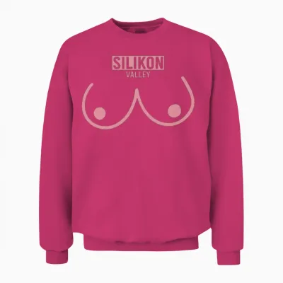 Funny Silicone Tits Outfit Silicon Valley Breasts Unisex Sweatshirt - Heliconia