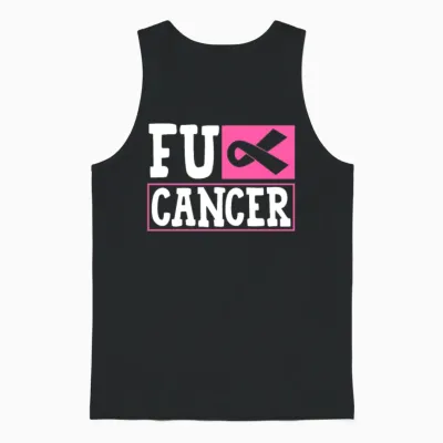 Fuck Cancer Breast Cancer Awareness Unisex Tank Top - Black