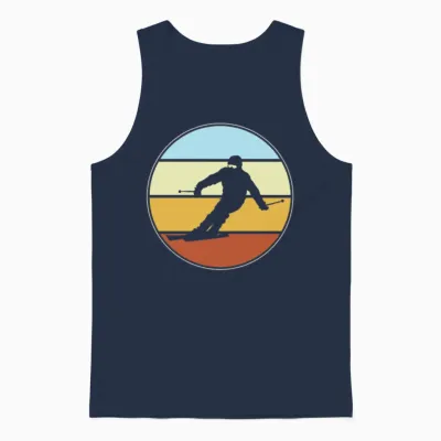 Ski Retro Unisex Tank Top - Navy