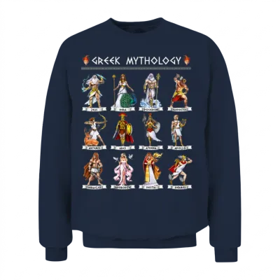 Greek Mythology Gods Unisex Sweatshirt - Navy