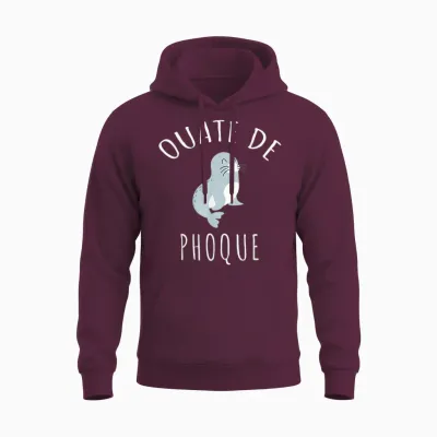 Seal Wadding French Humour Word Game Funny Unisex Hoodie - Maroon