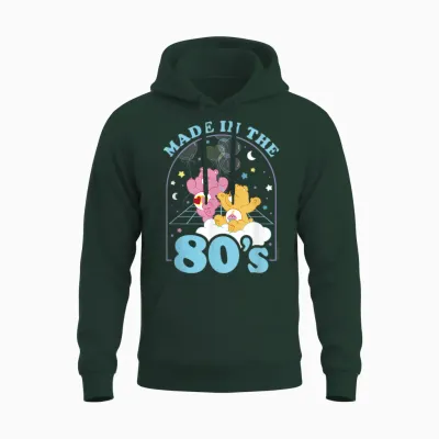 Care Bears Birthday Bear Love-A-Lot Bear Made in the 80's T-Shirt, Black, S Unisex Hoodie - Forest