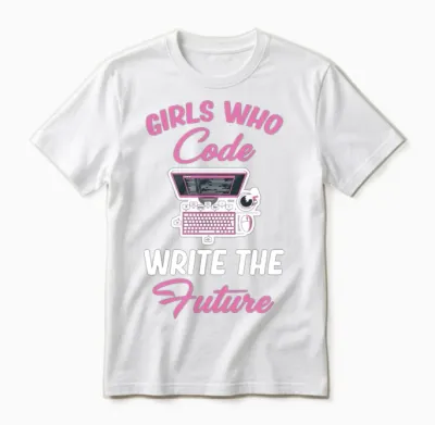Girl Who Code Writes the Future Programmer Unisex T-Shirt - White