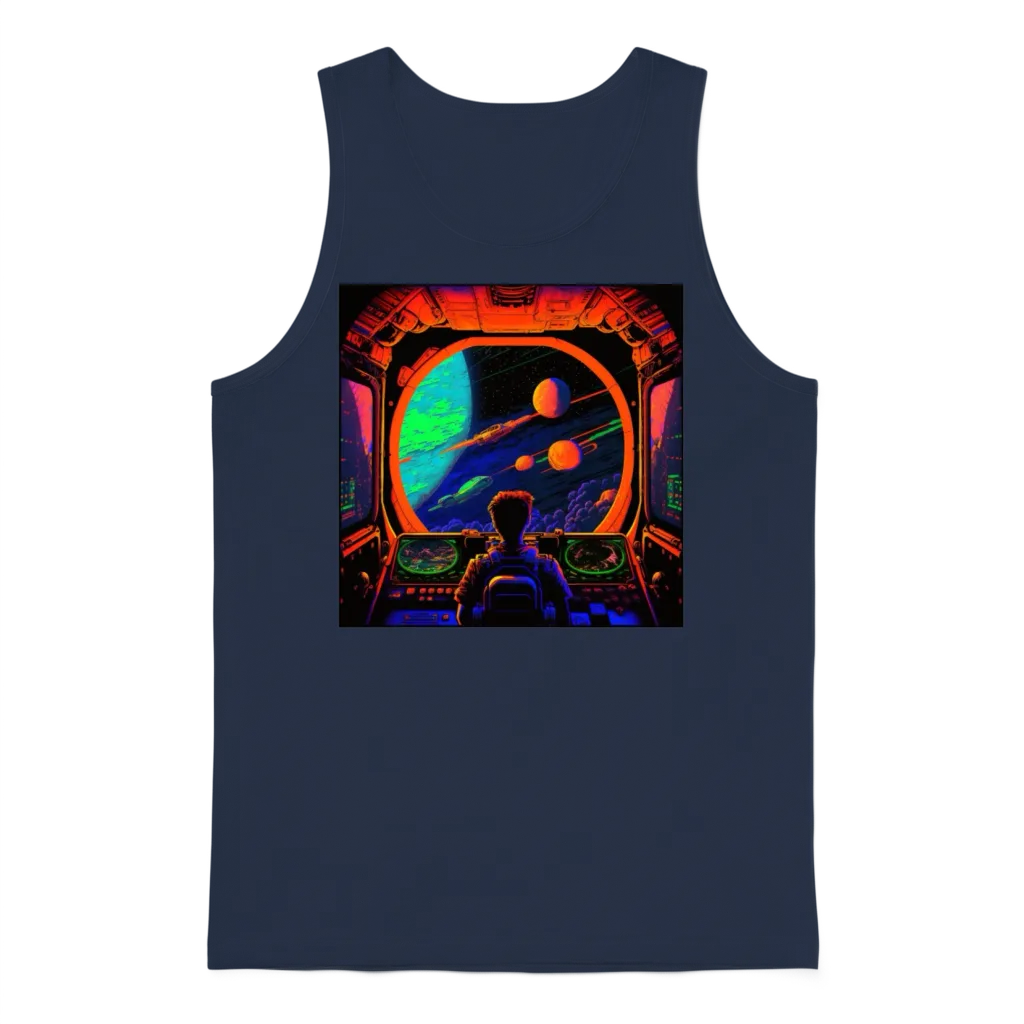 Destined for Alien Worlds Cockpit Unisex Tank Top - Navy