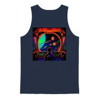 Destined for Alien Worlds Cockpit Unisex Tank Top - Navy – 1