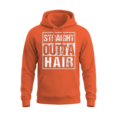 Funny Balding Bald Guy Skin Head Bald Head Unisex Hoodie - Orange