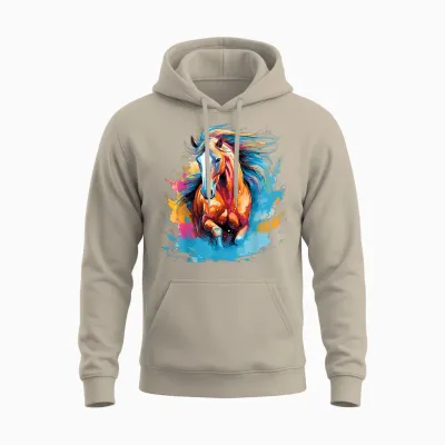 Pferd Reiten Dressur Springen Reiterhof Unisex Hoodie - Sand