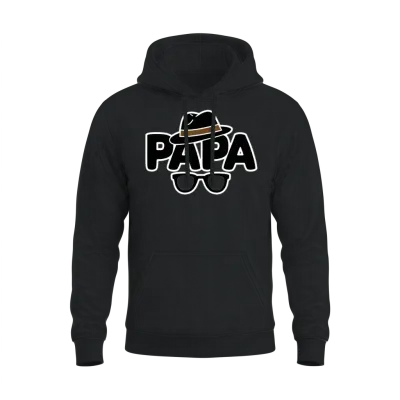 Papa Unisex Hoodie - Black