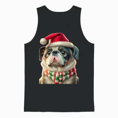 Funny Dog Christmas, Dog Lover Unisex Tank Top - Black