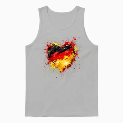 Deutschland Herz Unisex Tank Top - Ash