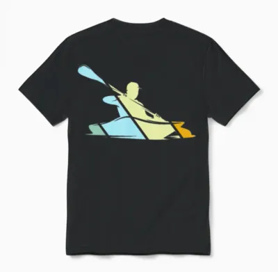 Canoe Retro Unisex T-Shirt - Black