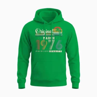Original March 1976 50th Birthday Vintage Gift Unisex Hoodie - Irish Green
