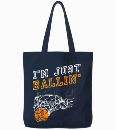 Basketball Geschenkidee Streetball Herren Kinder Jungs Coach Tote Bags - Navy