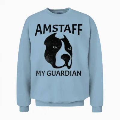 Amstaff.american Staffordshire Terrier Dog Art Unisex Sweatshirt - Light Blue