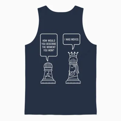 Chess King Chess Board Unisex Tank Top - Navy