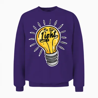 L'ampoule étant La Lumière Unisex Sweatshirt - Purple