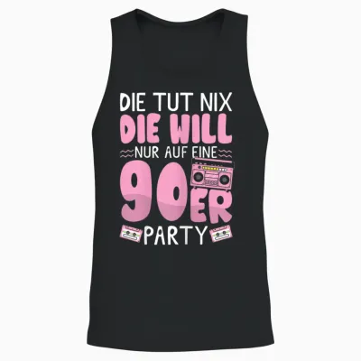 90s Outfit - Will Nur Auf Eine 90er Party - 90s Unisex Tank Top - Black