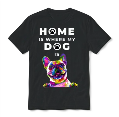 Dog- Home Is Where the Dog Is Unisex T-Shirt - Black