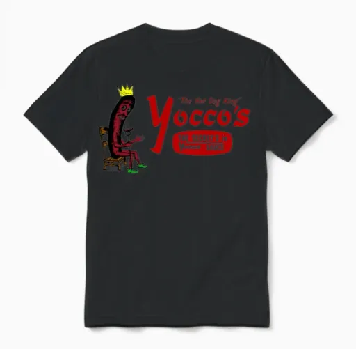 Yocco's the Hot Dog King - Lovers Unisex T-Shirt in Black