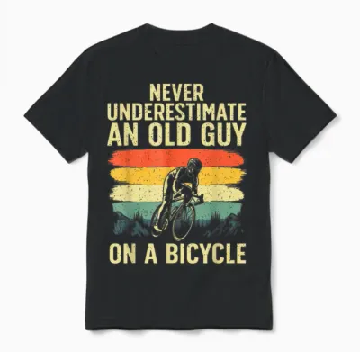Cool Cycling Art for Men Grandpa Bicycle Riding Cycle Racing Unisex T-Shirt - Black