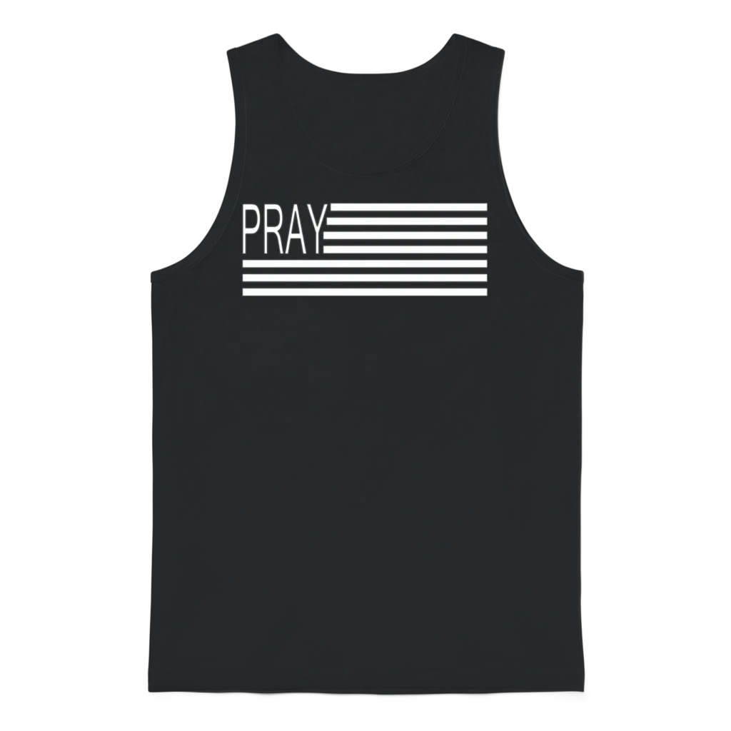 Pray Flag Kirk Cameron's Campfire Revival Prayer Unisex Tank Top - Black
