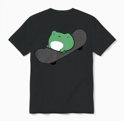 Skateboarding Frog - Reptiles & Exotics Unisex T-Shirt in Black