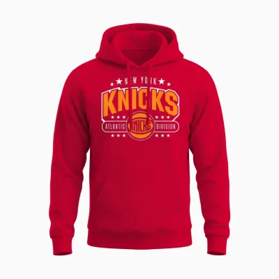 Nba - New York Knicks Gewölbte Atlantic Division Unisex Hoodie - Red
