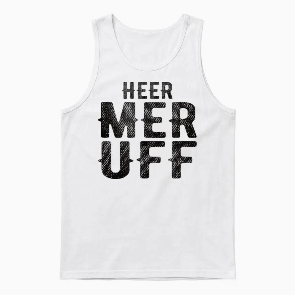 Heer Mer Uff Heimat Hessen Frankfurt Dialekt Pfalz Pfälzer Unisex Tank Top in White