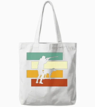 Hunting Retro Tote Bags - White