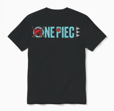 Children's Badge One Piece Arlong Anime Kids T-Shirt, Blue, 2 Unisex T-Shirt - Black