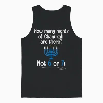 Hanukkah 67 Six Seven Meme Dreidel Jewish Menorah Chanukah Unisex Tank Top - Black