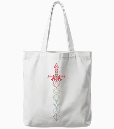 Dice Set Sword - Rpg Tabletop Games D20 Tabletop Tote Bags - White
