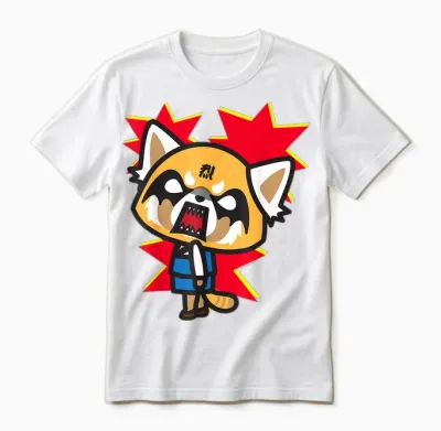 Aggretsuko Rage Face Unisex T-Shirt - White